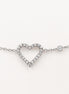 PULSERA PLATEADA CORAZÓN Y PIEDRAS