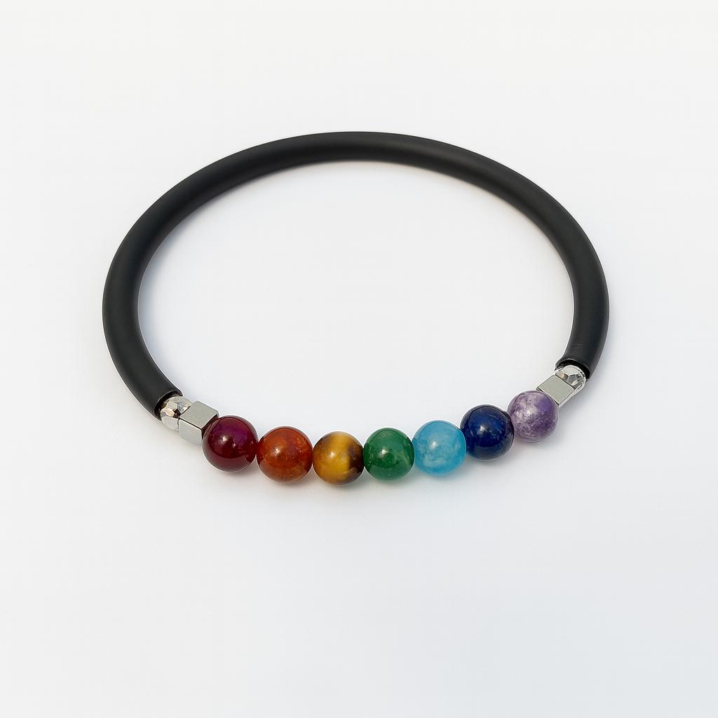 Pulsera Caucho Chakra