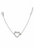 PULSERA CORAZÓN PLATEADA CON CIRCONITAS