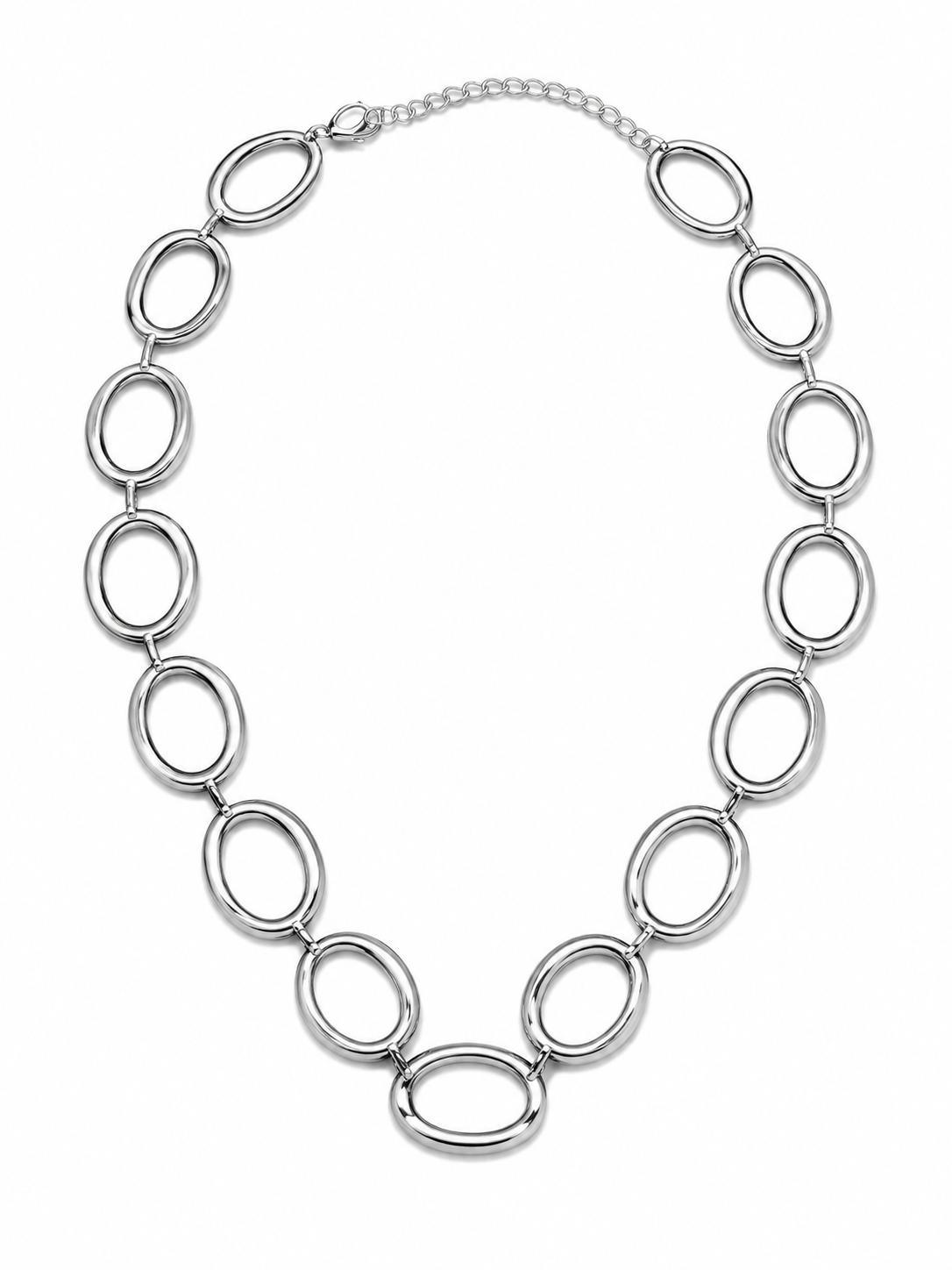 Collar Plateado Círculos