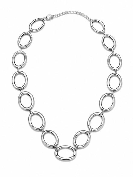 Collar Plateado Círculos