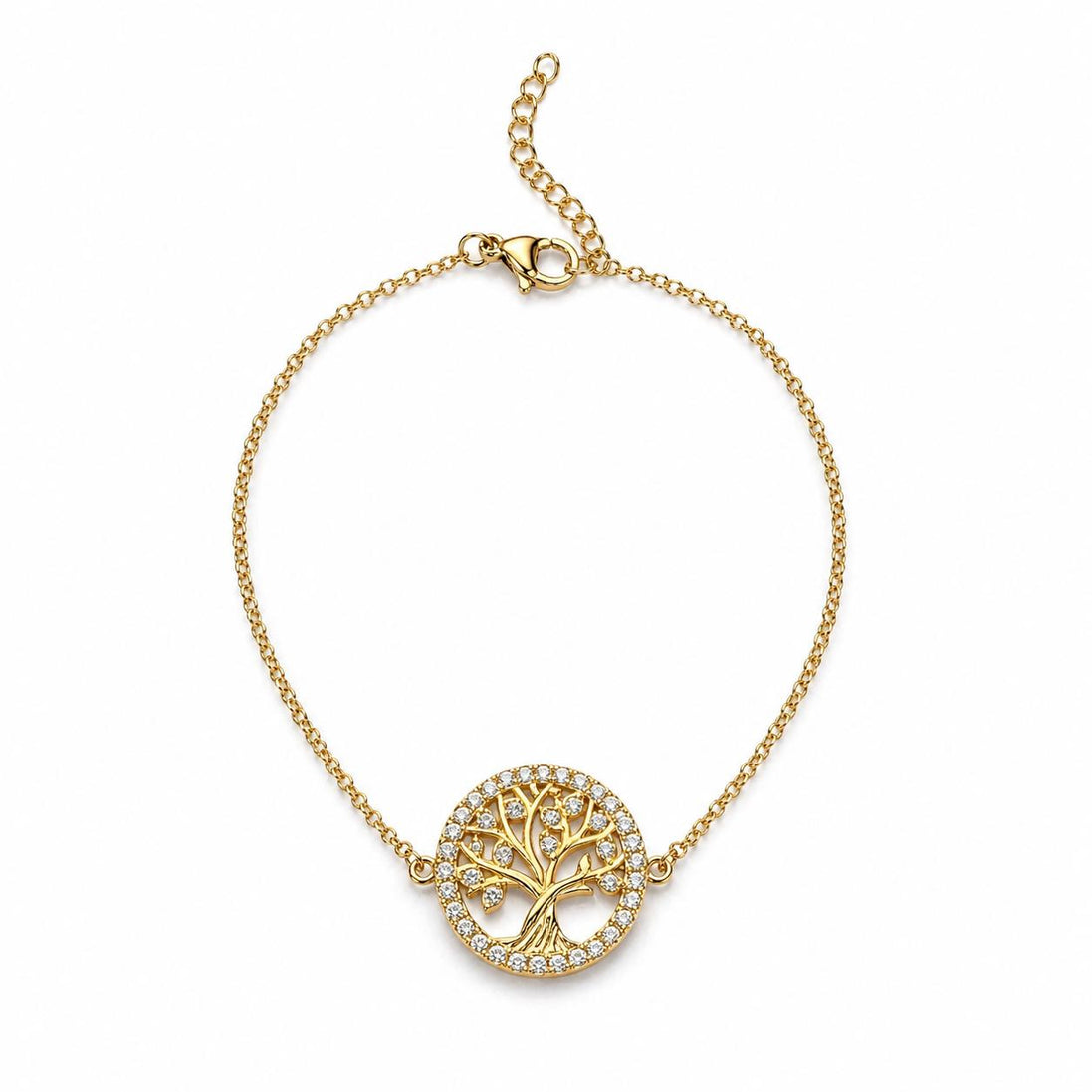 Pulsera Dorada Árbol de la Vida