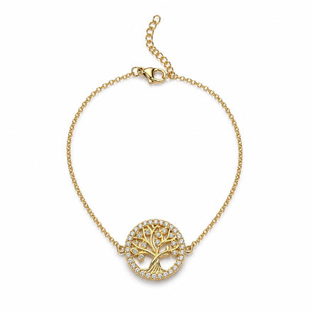 Pulsera Dorada Árbol de la Vida