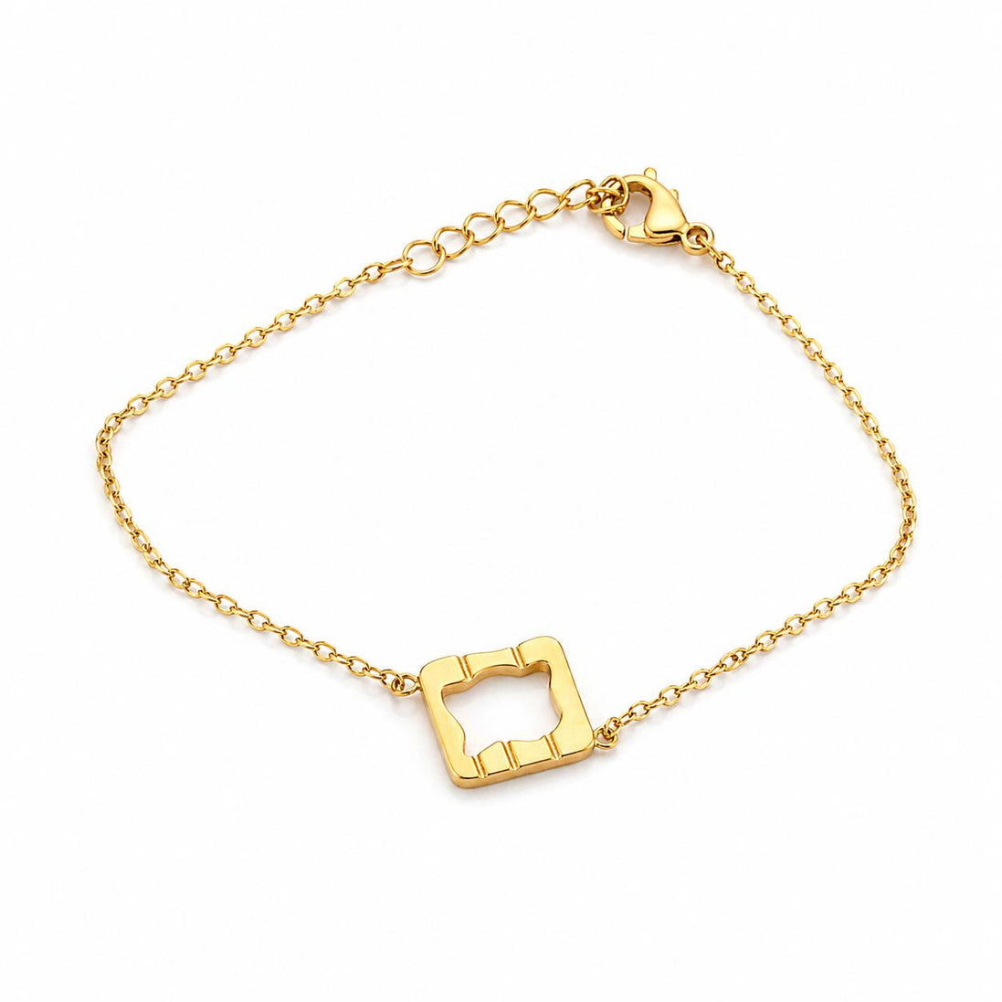 Pulsera Dorada con Cuadrado
