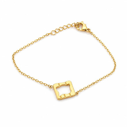 Pulsera Dorada con Cuadrado
