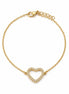 Pulsera Dorada con Corazón y circonitas