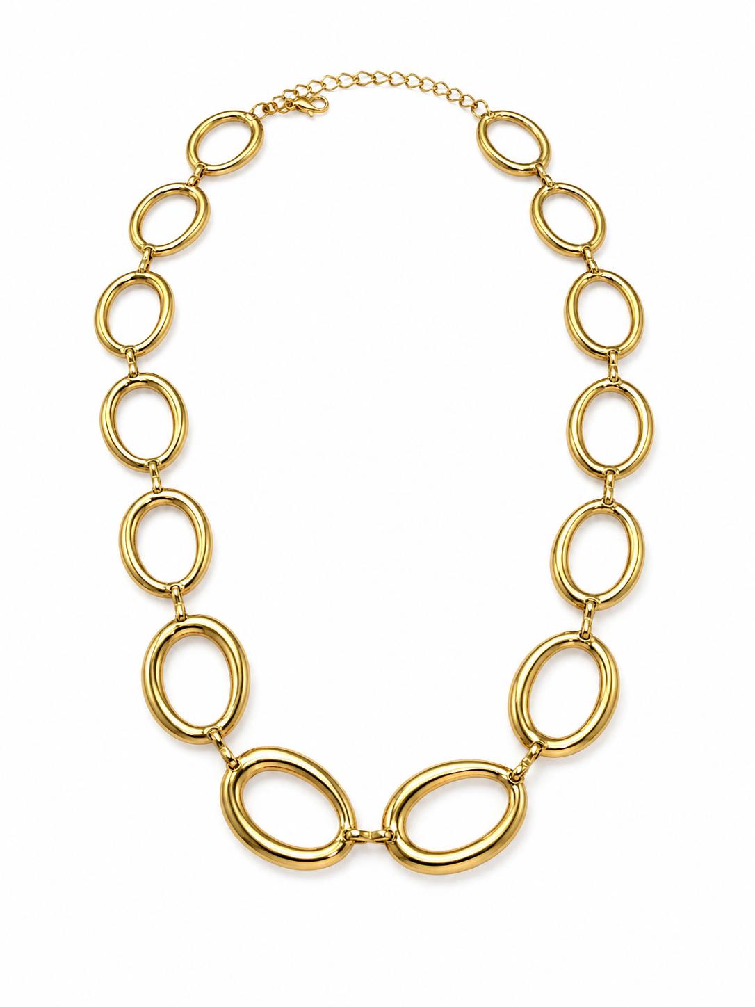 Collar Dorado con Círculos