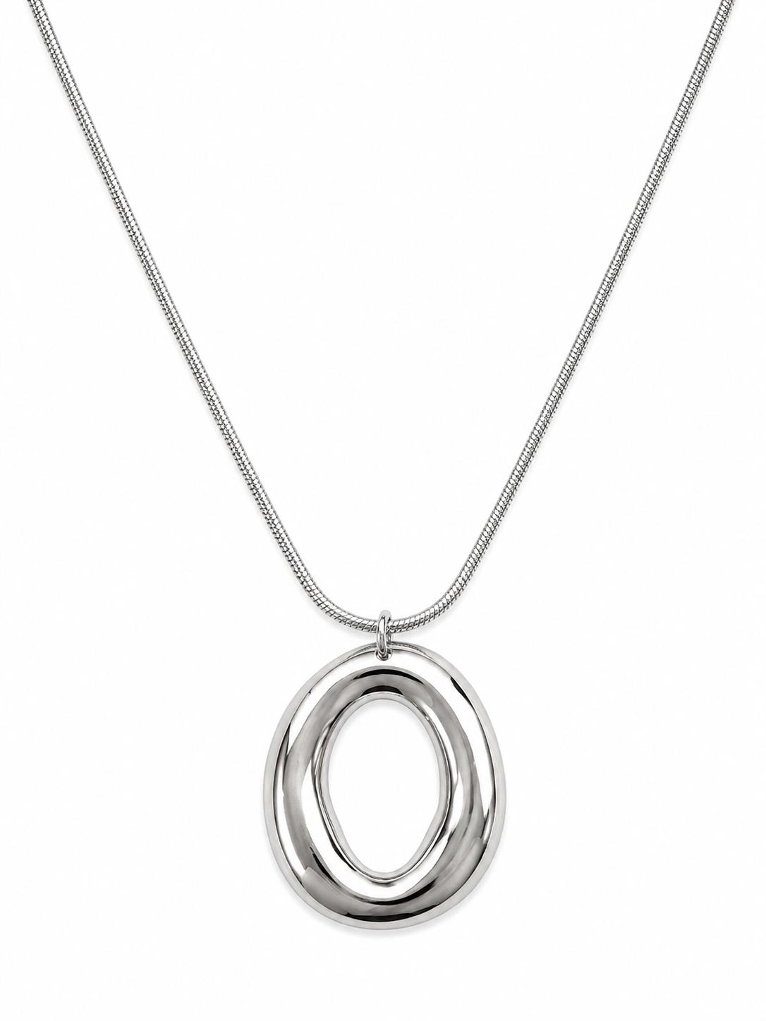 Collar Plateado Círculo