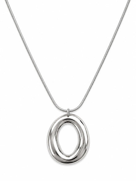 Collar Plateado Círculo