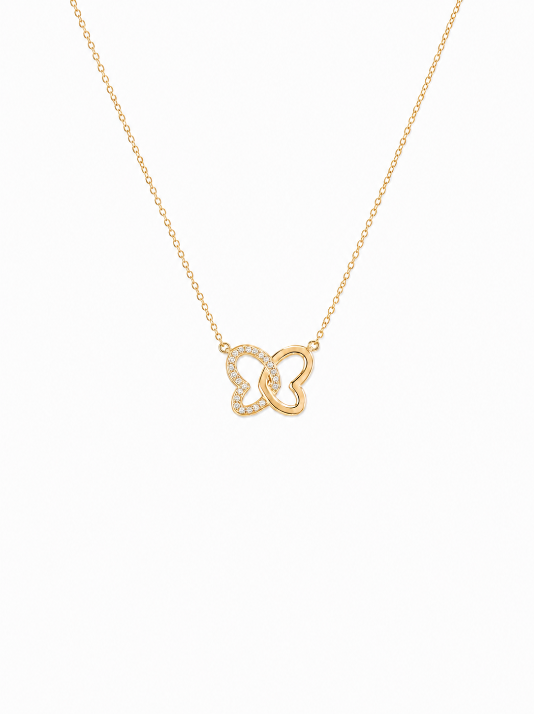 Collar Dorado con Corazones