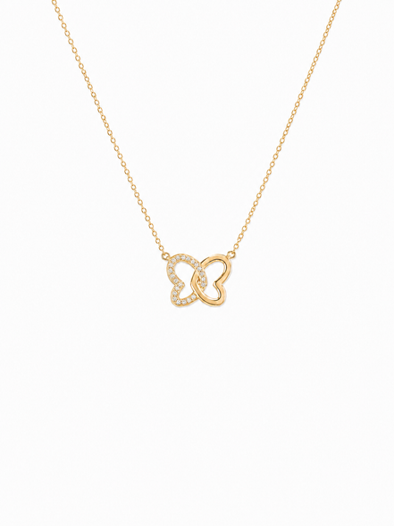 Collar Dorado con Corazones