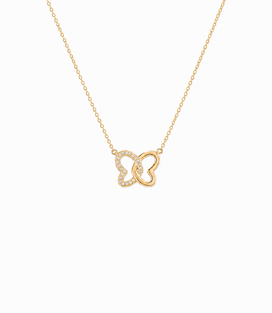 Collar Dorado con Corazones