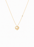 Collar Dorado Corazón con Nácar y una Circonita